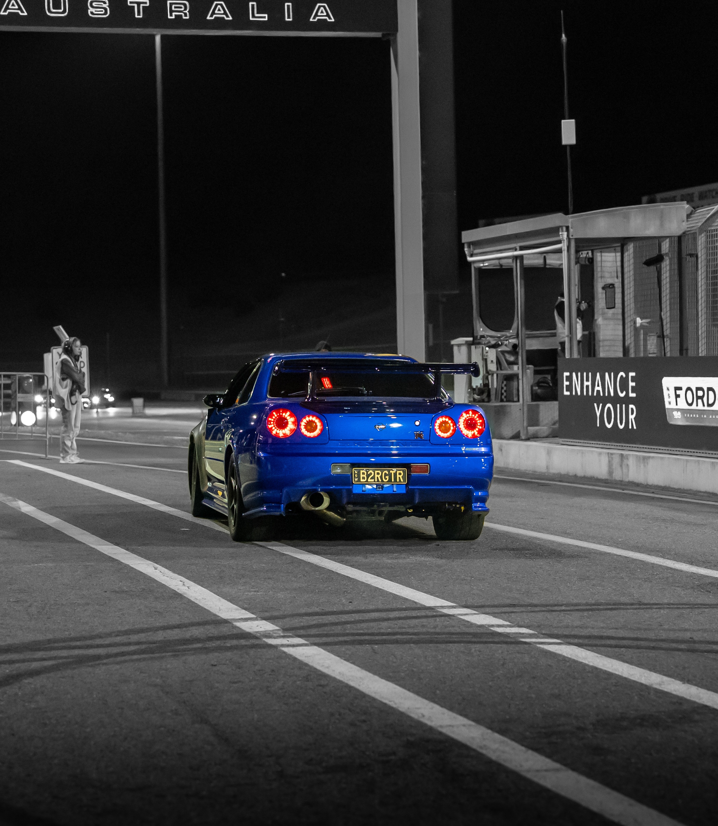 Modified Nissan Skyline GT-R photographed at a Sydney motorsport event